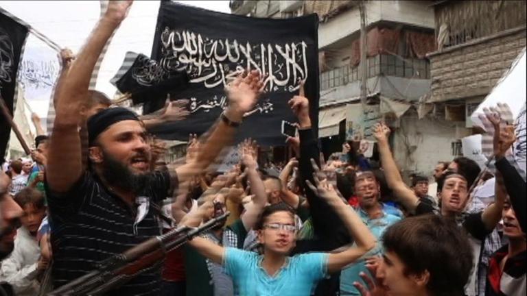 Al Nusra Front Supporters Demonstrate Against The Us Coalition