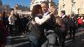 Flash mob does the tango for the Pope