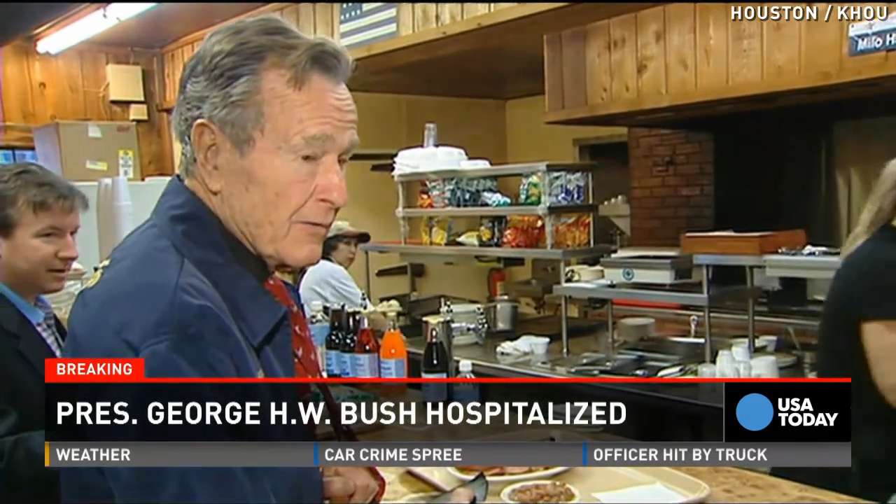 President George Hw Bush Hospitalized As Precaution