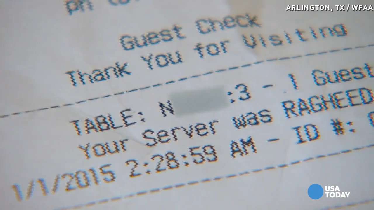 Waiter Fired Over Racist Receipts