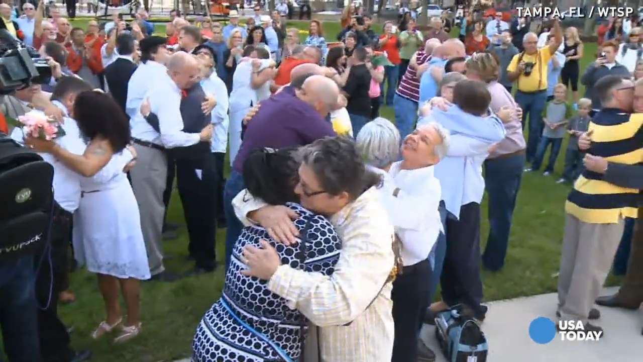 Mass Ceremony Weds Same Sex Couples In Florida 