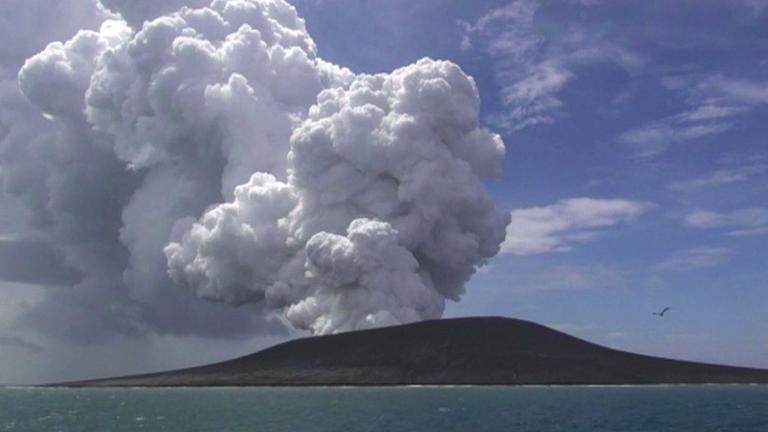 Tongan Volcano Creates New Island 