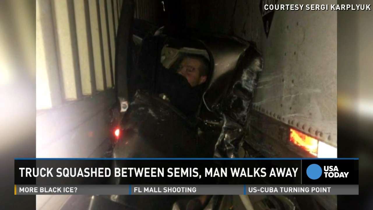 Man Trapped Between Semis Shares Survival Story