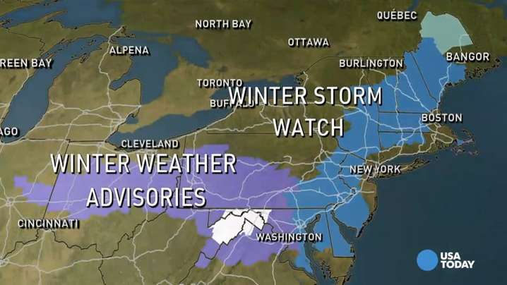 Tidal wave of snow to slam Northeast
