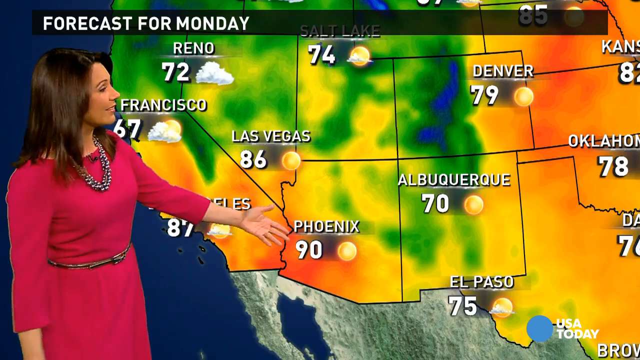 Mondays Forecast Warmer Than Average For Most Of Us 