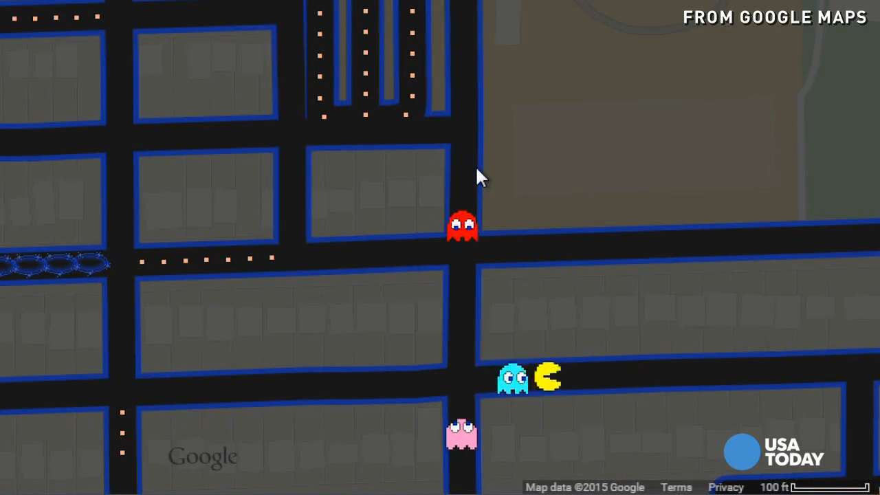 Gamified Map Hacks : Google Maps Pac-Man