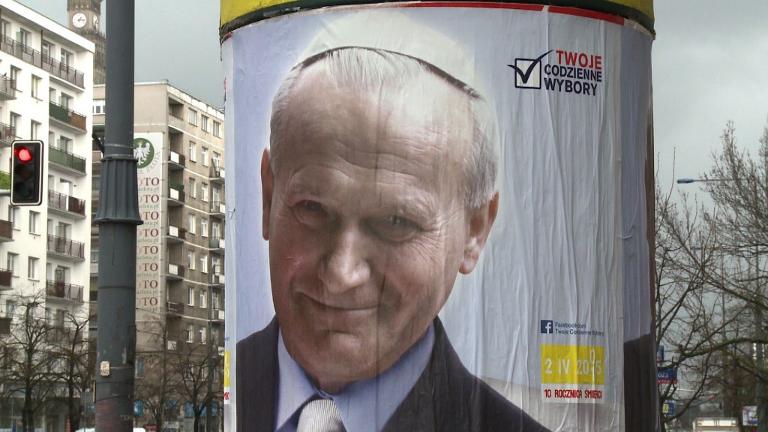 Saint John Paul II cast as poster-boy for Polish unity