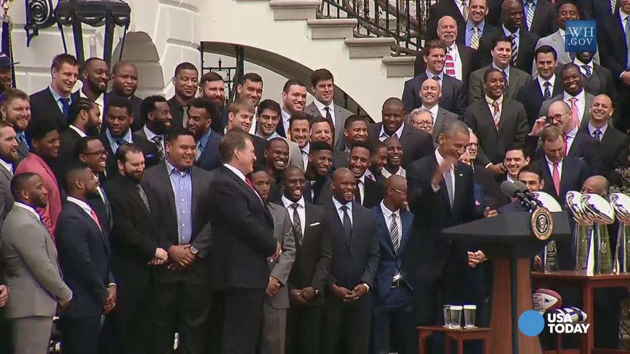 Obama honors Super Bowl champs at White House