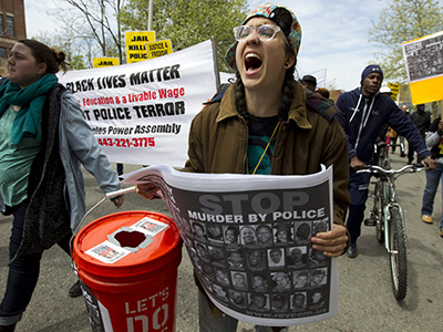 Violence erupts during freddie gray protests