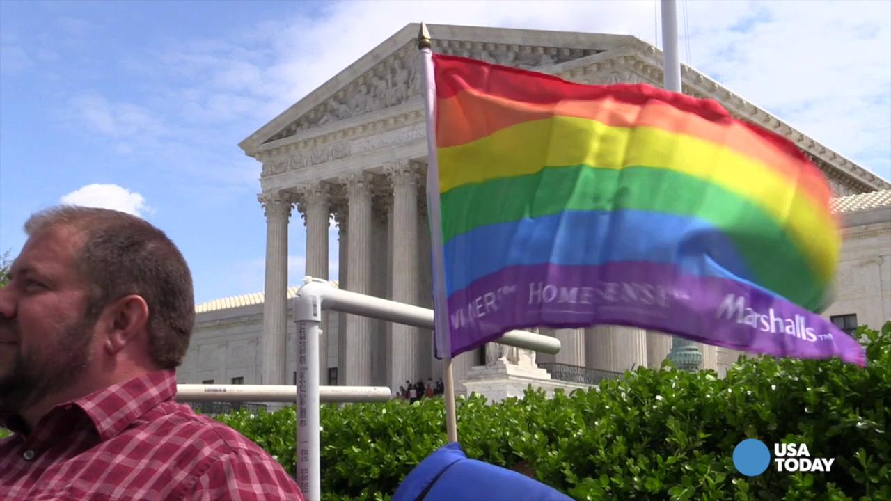 People Line Up For Supreme Court Gay Marriage Case