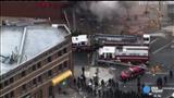 Raw: Baltimore firefighters put out blaze at looted CVS