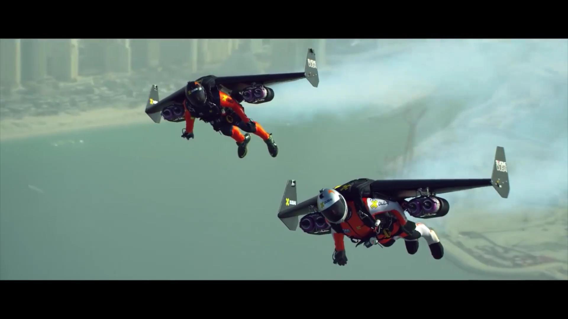 Watch two men fly over Dubai with jetpacks