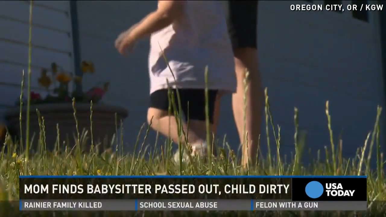 Mom finds babysitter passed out, baby covered in feces