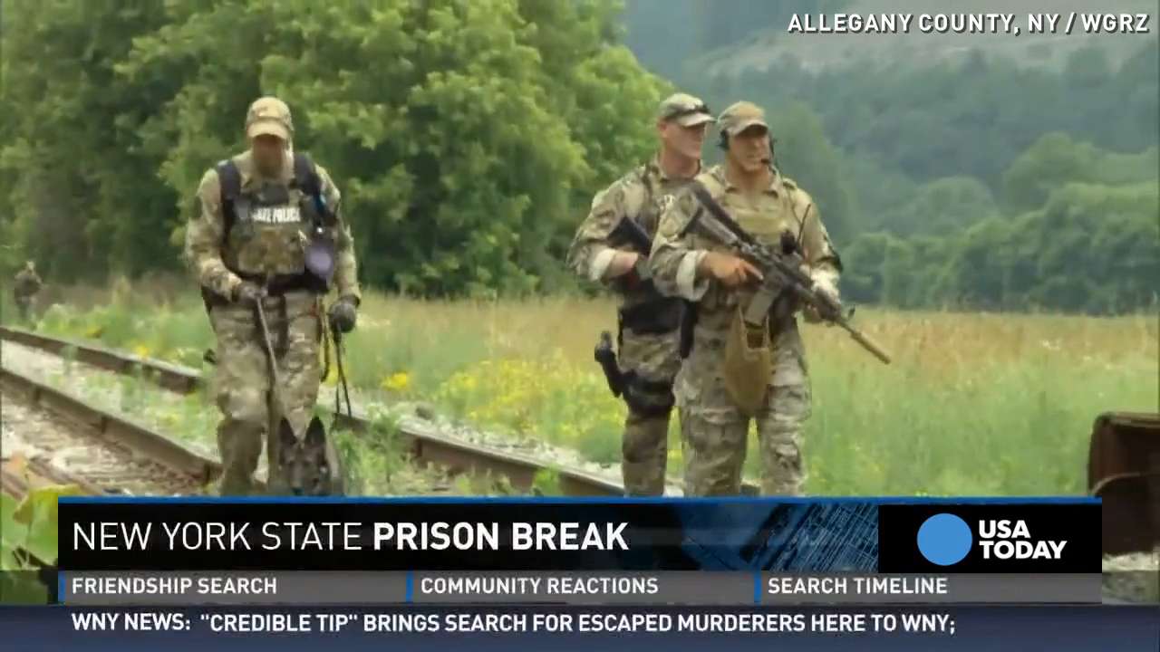 Manhunt for escaped killers shifts to camp near prison