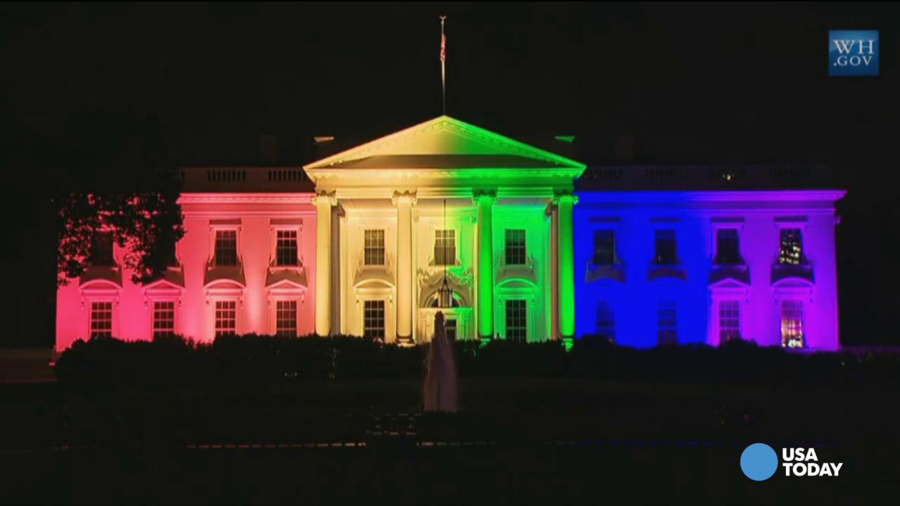 Watch White House lit up in rainbow pride
