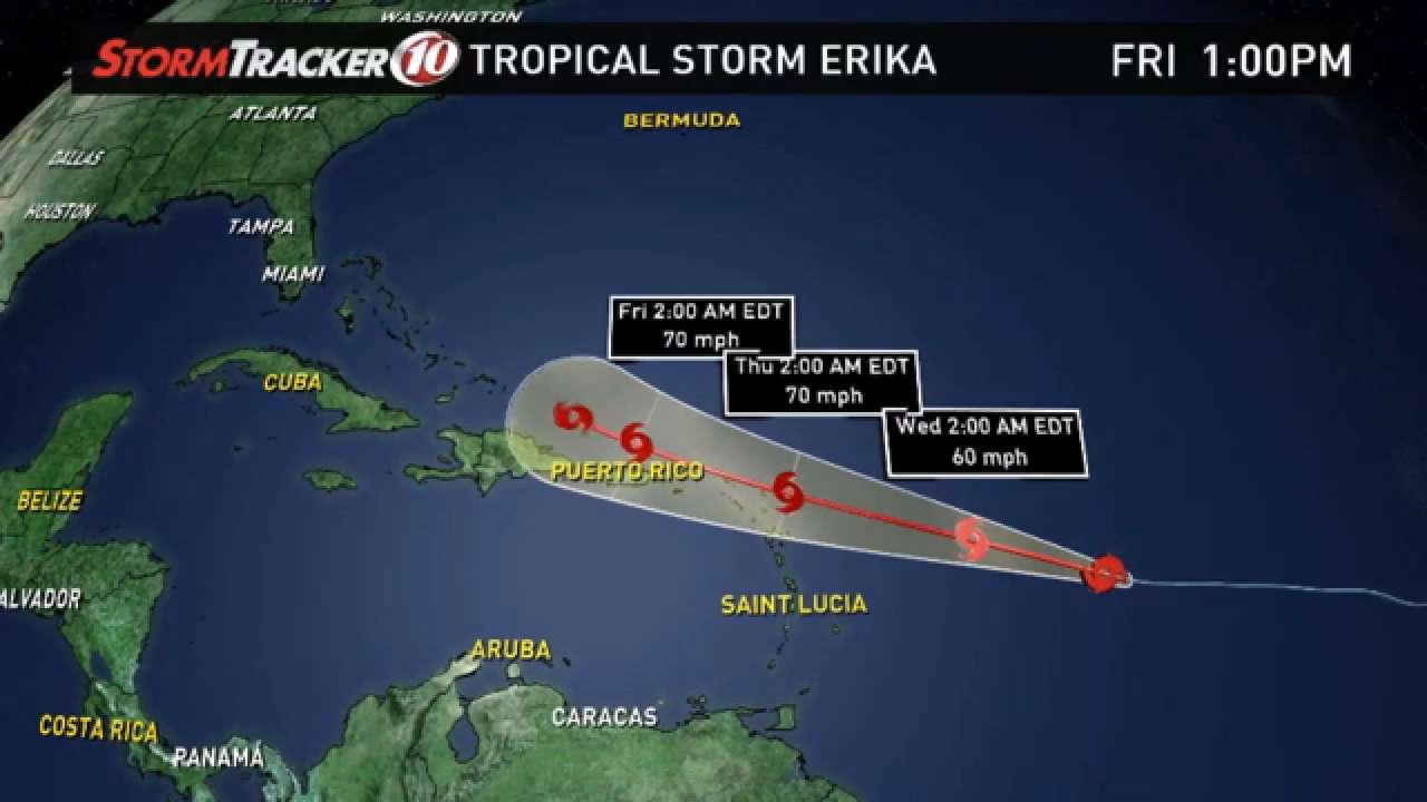 Tropical Storm Erika Heads For Caribbean 