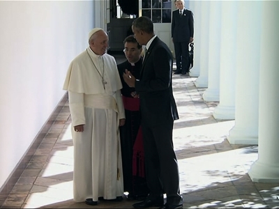 Obama Meets Pope Francis In Oval Office
