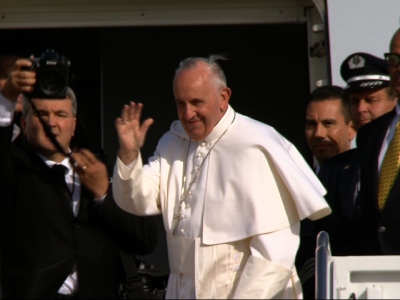 Pope Departs Andrews Air Force Base for New York