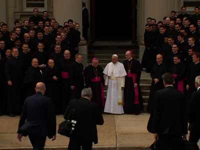 Pope Francis Serenaded By Seminarians
