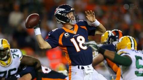 Peyton Manning ties Brett Favre's win record as Broncos beat Packers, Denver Broncos