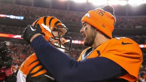 Denver Broncos kicker Brandon McManus breaks in Broncos' slime cannons with  54-yard field goal