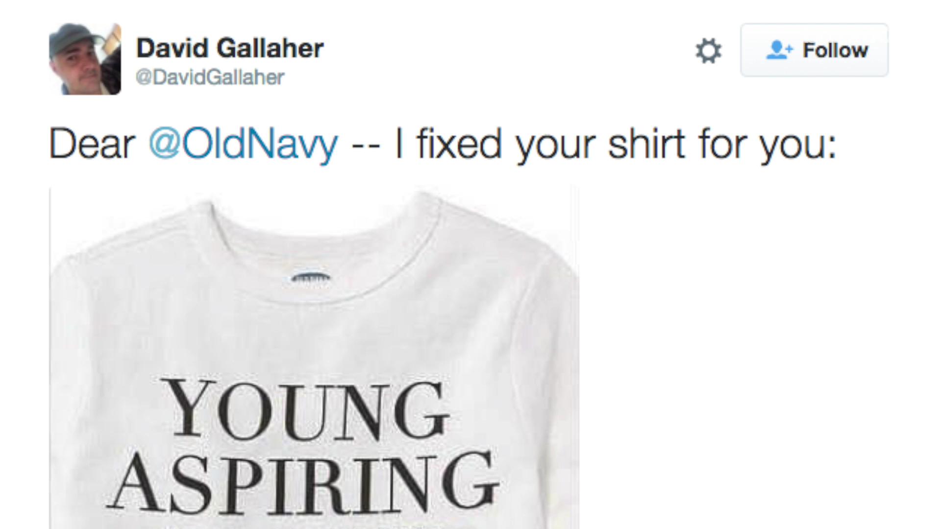 old navy controversy shirt