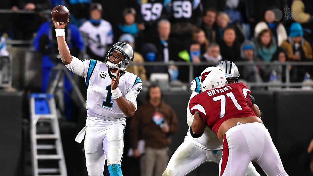 Cam Newton's 'super' effort leads Panthers to 49-15 rout of Cardinals