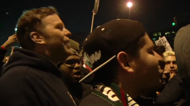 Trump Supporters Protestors Clash In Chicago 