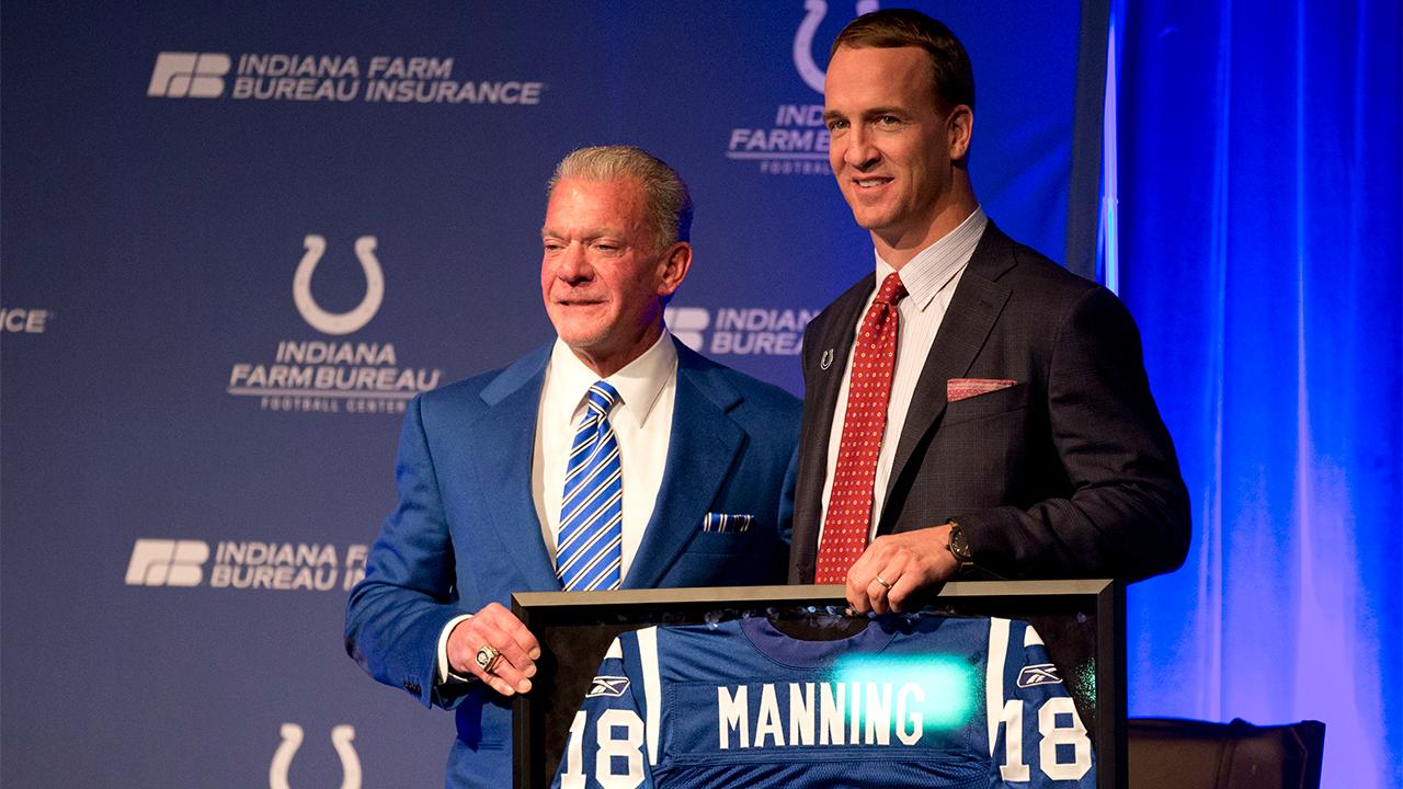 Colts retire Peyton Manning's jersey, to erect statue