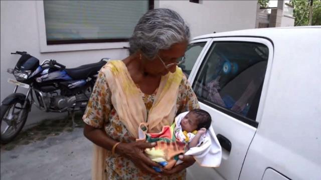 Elderly Indian Woman Gives Birth To First Child