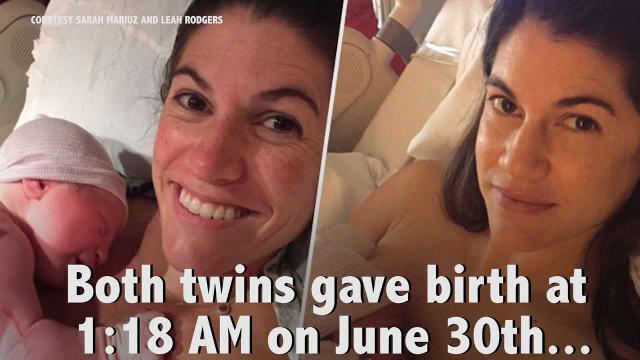 Identical Twins Give Birth At Same Time On Same Day 