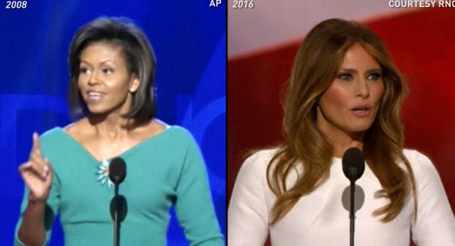 See Melania Trump Michelle Obamas Speeches Side By Side 4606