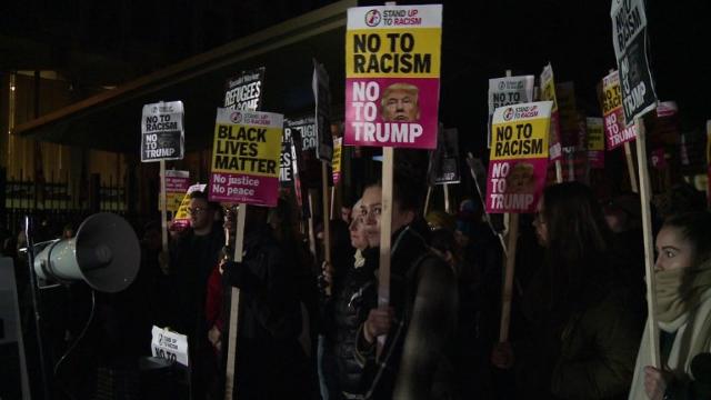 Anti Racism Protest After Trump Election In London