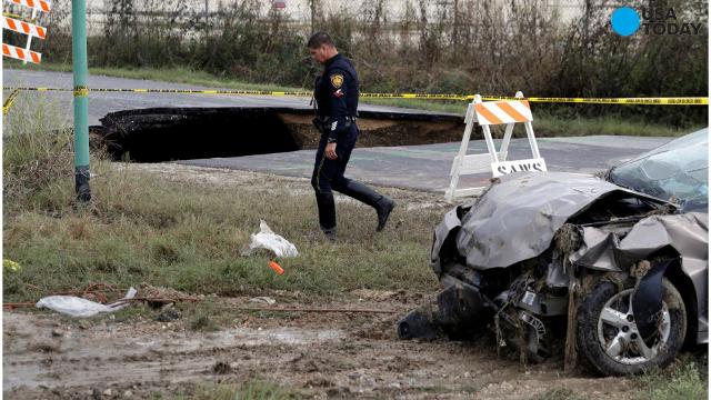 Texas Sinkhole Swallows Two Cars Killing A Sheriffs Deputy