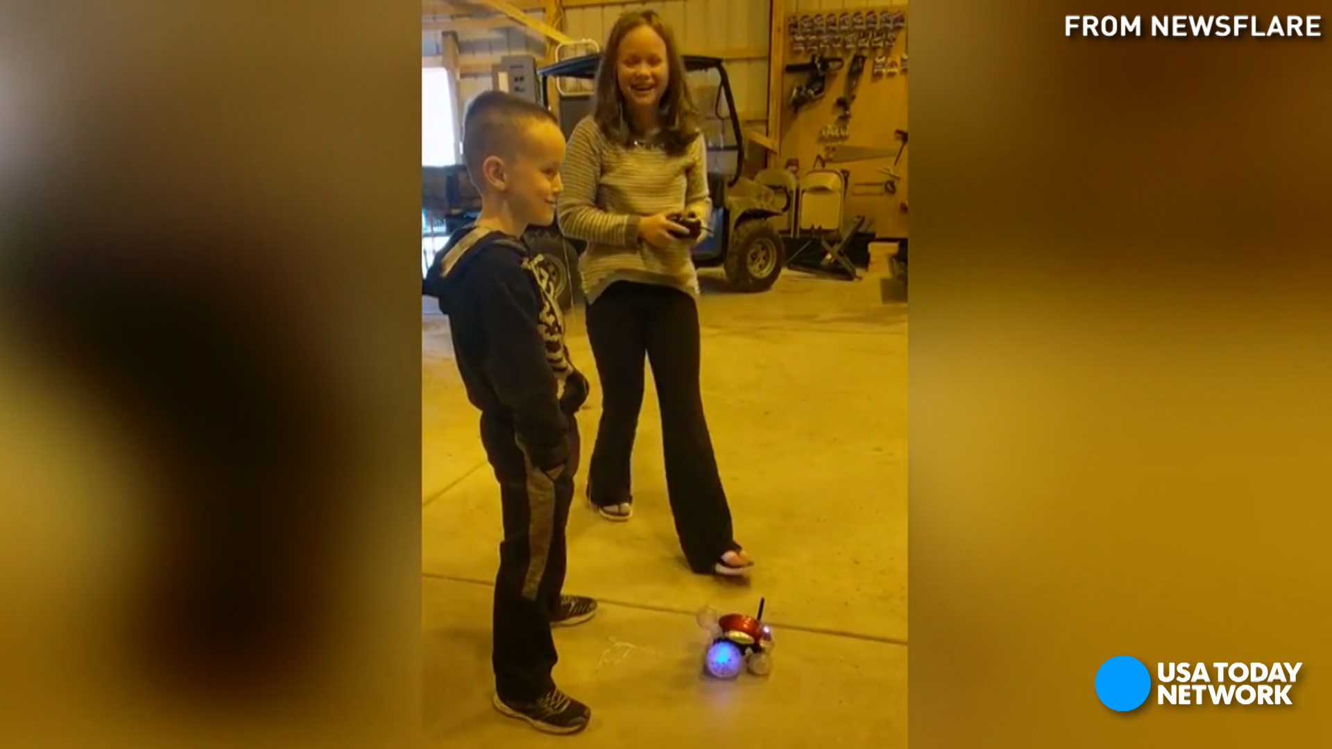 Girl Pulls Out Little Brothers Tooth Using Remote Control Car