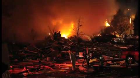 Aftermath of Indianapolis house explosion