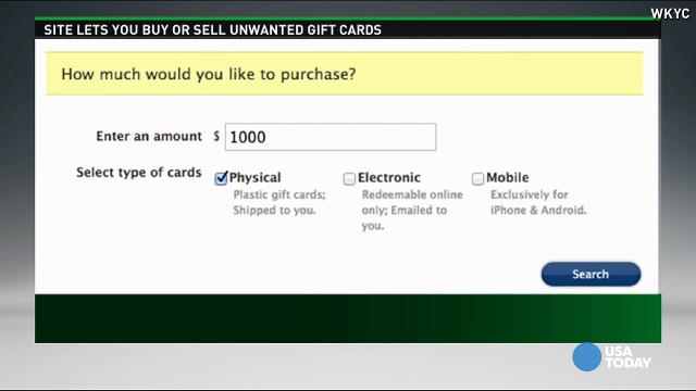 Get cash for used or unwanted gift cards