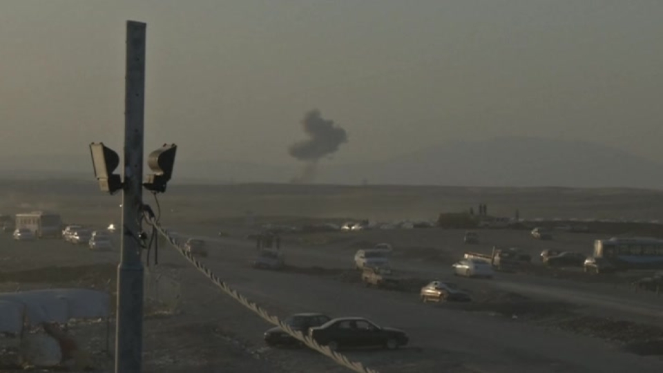 First video of U.S. air strike aftermath in Northern Iraq