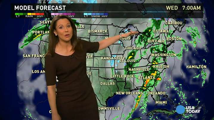 Wednesday's forecast: Storms continue across U.S.