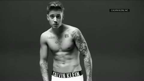 Justin Bieber strips down to undies in Calvin Klein ad