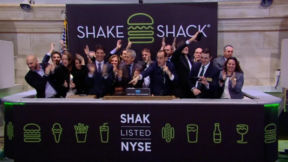Shake shack doubles on debut