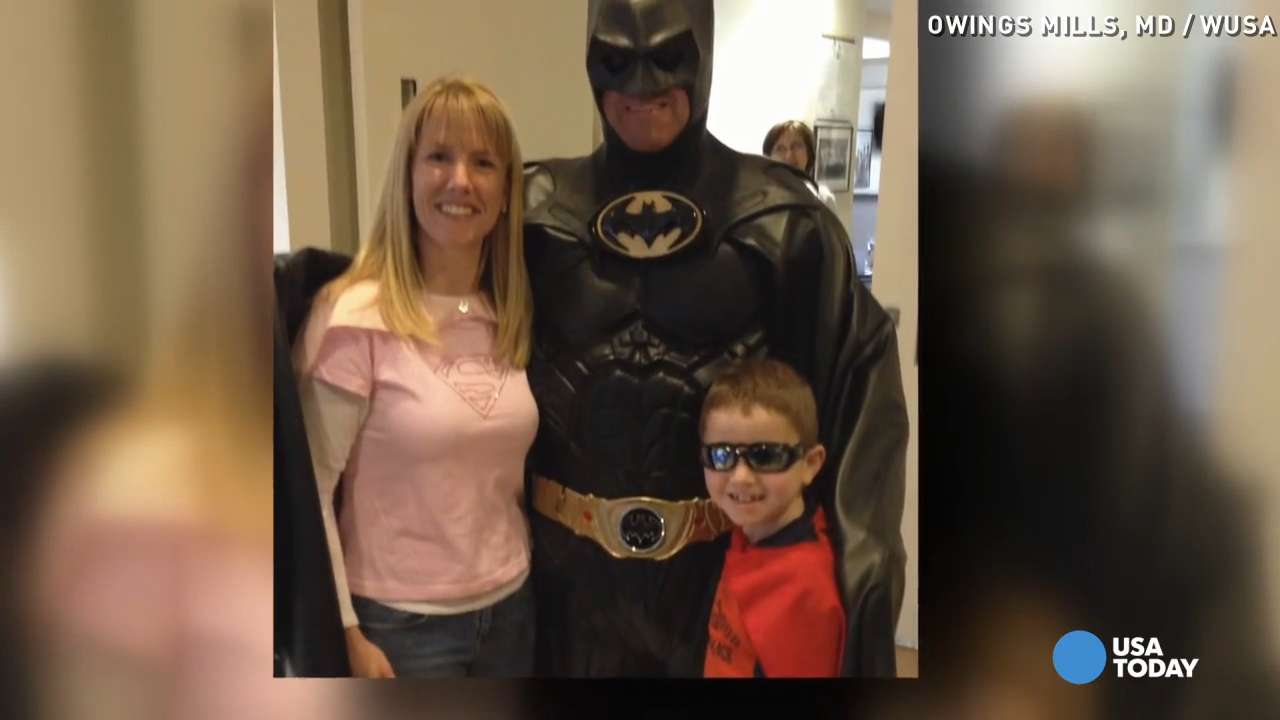 Cancer survivor remembers the courage 'Batman' gave him