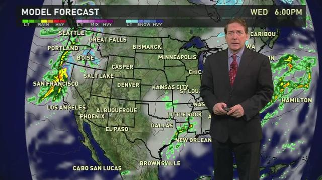 Wednesday's forecast: Big storm brings rain to West